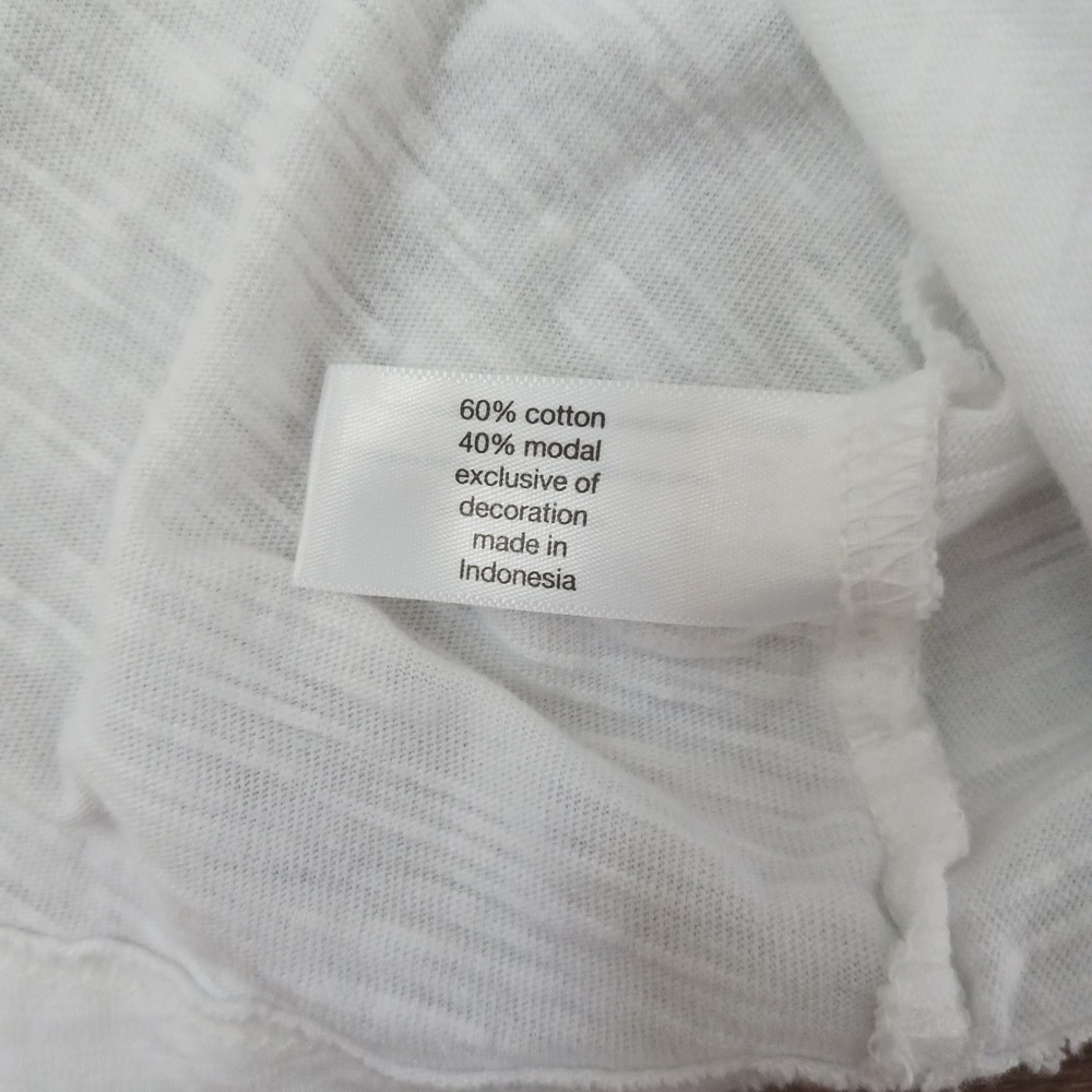 Lane Bryant White Crochet Lace Yoke Top Short Sleeve Cotton Modal Blouse 22/24 - Picture 6 of 6